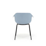 plastic armchair with metal legs