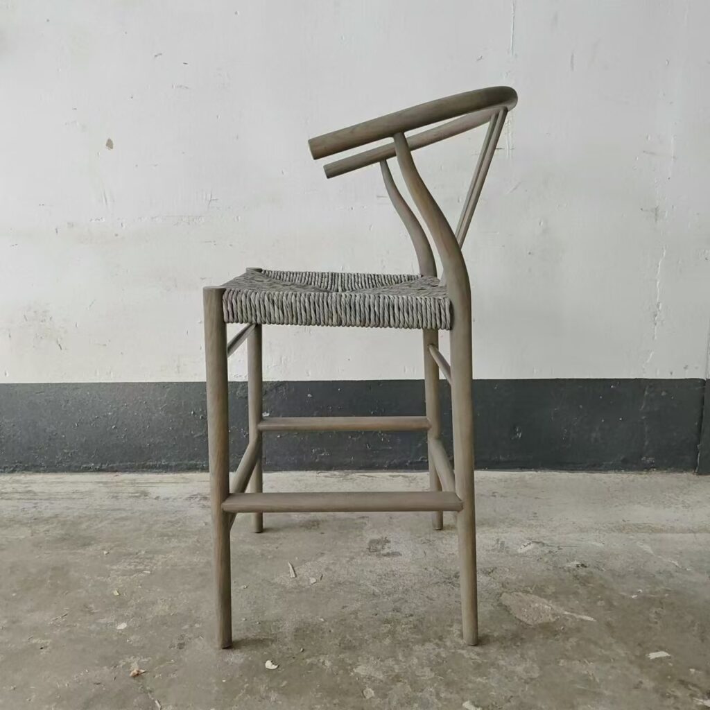Wishbone bar stool