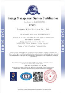 DEJELL FURNITURE - Certifications_energy management