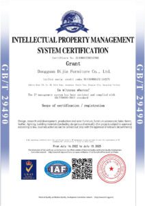 DEJELL FURNITURE - Certifications_intellectual property