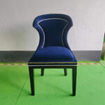 White ash wood upholstered commercial restaurant chair by Dejell