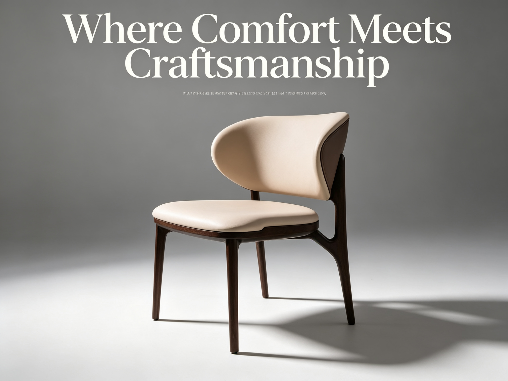 Dejell asymmetric curved backrest dining chair - Where Comfort Meets Craftsmanship