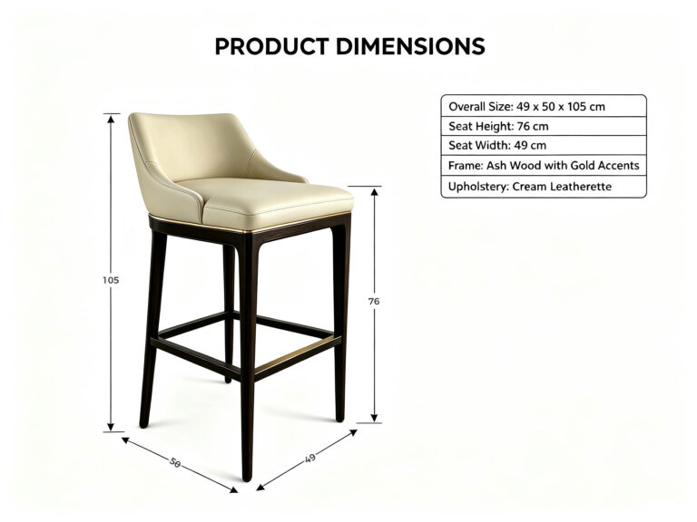 GD-B001 Bar Stool - Comfortable Back Support
